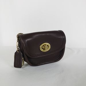 Vintage Coach City Bag Keychain Coin Purse